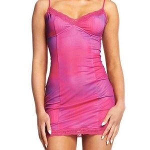 I.AM.GIA pink and purple Gianna bodycon cami lace dress